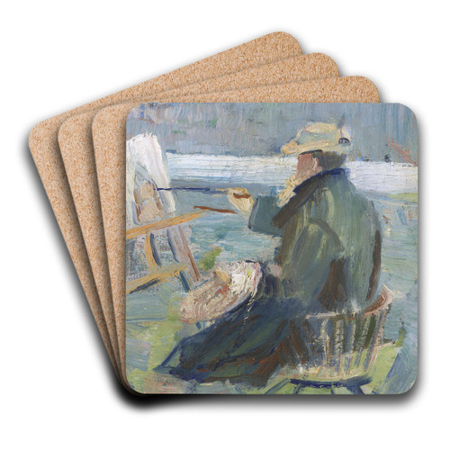Christian Krohg at the Easel by Oda Krohg Art Drink Coaster set Christian Krohg at the Easel by Oda Krohg Art Drink Coaster set