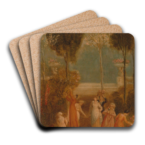 The Garden by Thomas Stothard Art Drink Coaster set