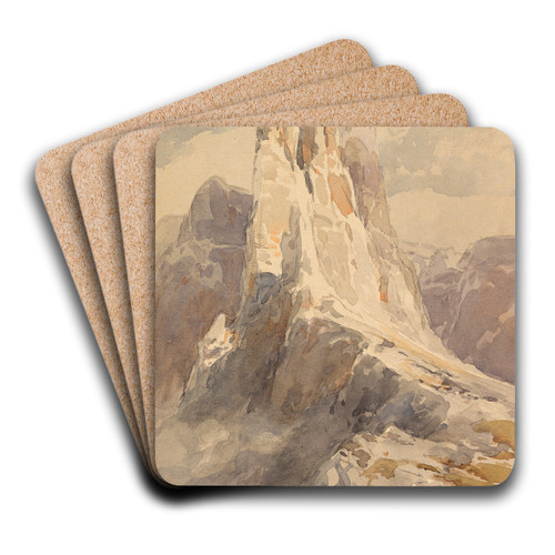 Blick auf die Vajolet-Trme in den Dolomiten by Edward Theodore Compton Art Drink Coaster set