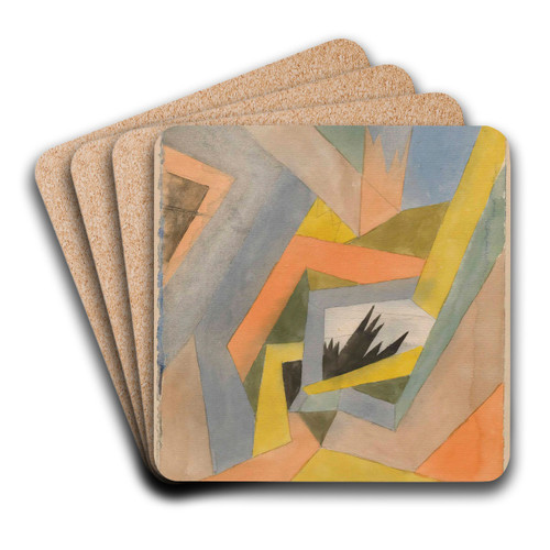 The Idea of Firs by Paul Klee Art Drink Coaster set