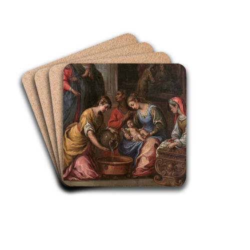 La Naissance de la Vierge by Claudio Ridolfi Drink Coasters - set of 4
