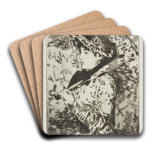 Jeanne (Spring) by douard Manet Art Drink Coaster set