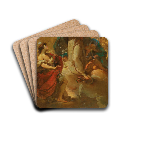 The Immaculate Conception with Angels by Ubaldo Gandolfi Drink Coasters - set of 4 The Immaculate Conception with Angels by Ubaldo Gandolfi Drink Coasters - set of 4
