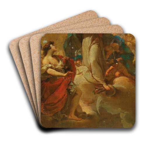 The Immaculate Conception with Angels by Ubaldo Gandolfi Art Drink Coaster set