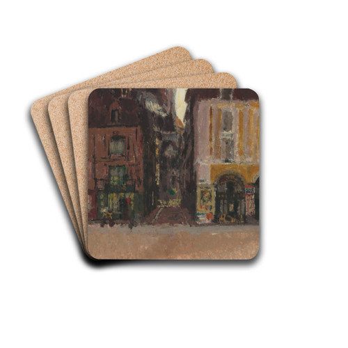 La Rue Notre Dame and the Quai Duquesne, Dieppe by Walter Richard Sickert Drink Coasters - set of 4