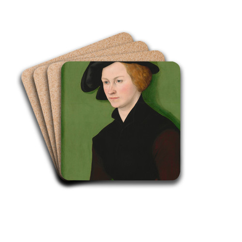 Portrait of a Woman by Lucas Cranach the Elder Drink Coasters - set of 4