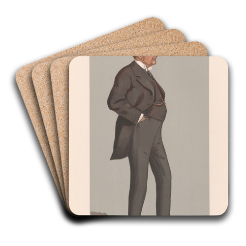 Americans. 'United States Embrassy'. Mr. J.H. Choate. 28 September 1899 by Leslie Matthew Ward Art Drink Coaster set