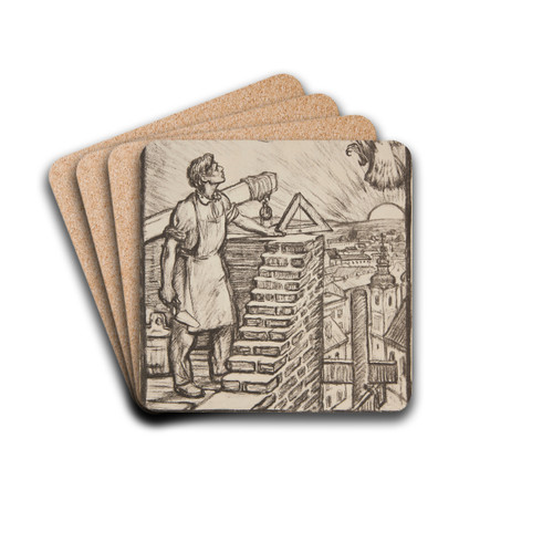 Polish Revival Loan by Jzef Mehoffer Drink Coasters - set of 4