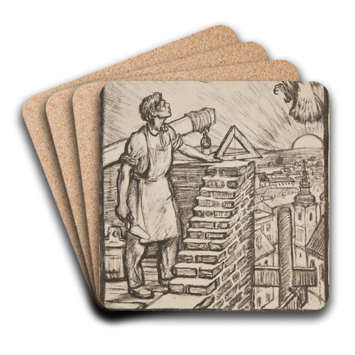 Polish Revival Loan by Jzef Mehoffer Art Drink Coaster set