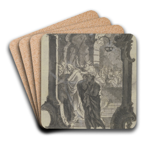 Denial of Peter by Gottfried Bernhard Gz Art Drink Coaster set