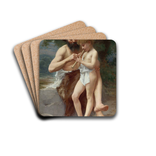 La Leon De Flte by Jules-Cyrille Cav Drink Coasters - set of 4