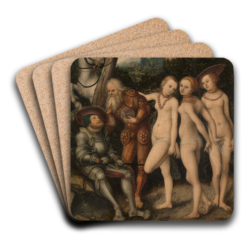Judgment of the Paris by Lucas Cranach Art Drink Coaster set
