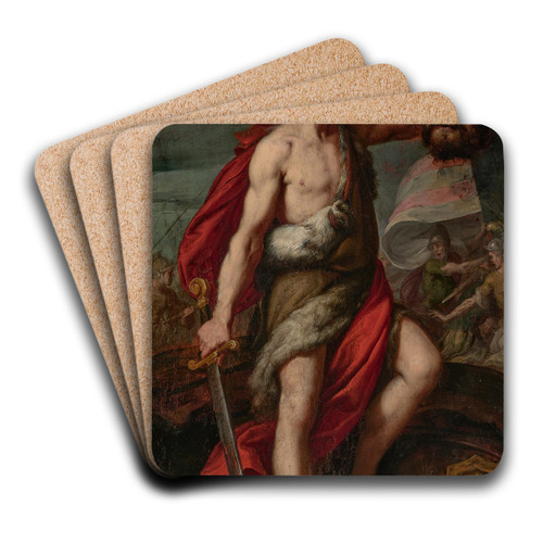 David with the head of Goliath by Daniele Crespi Art Drink Coaster set David with the head of Goliath by Daniele Crespi Art Drink Coaster set