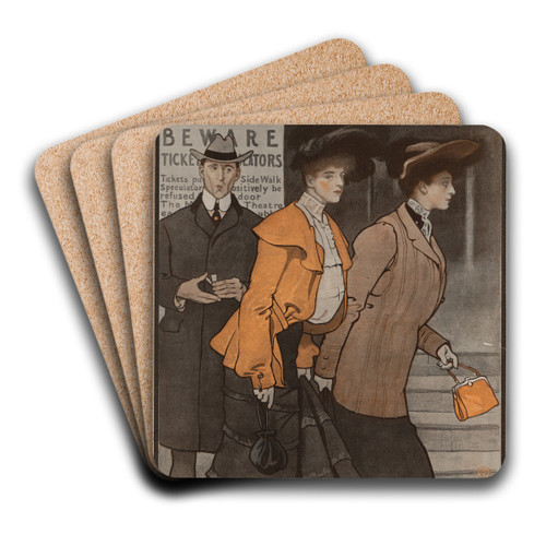 Collier's November 14, 1903 by Edward Penfield Art Drink Coaster set Collier's November 14, 1903 by Edward Penfield Art Drink Coaster set