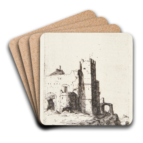 Ruiner i Leoni nr Frascati by Bartholomeus Breenbergh Art Drink Coaster set