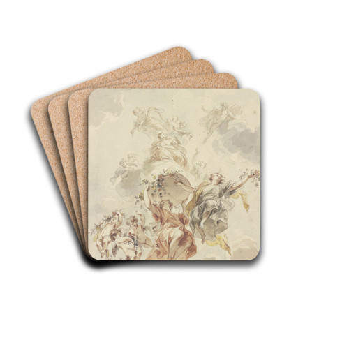 Flora and Zephyr by Jacob de Wit Drink Coasters - set of 4