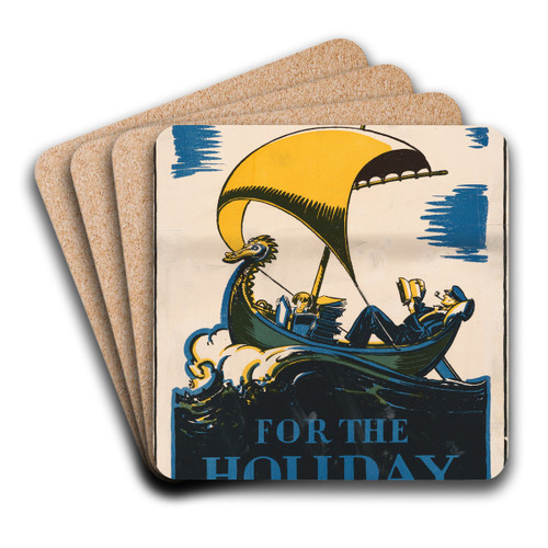 Books for the holiday by Edward Arthur Wilson Art Drink Coaster set