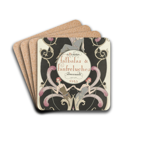 The Fashion Magazine as Temptress by George Barbier Drink Coasters - set of 4