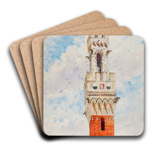 Bell Tower, Italy by Cass Gilbert Art Drink Coaster set