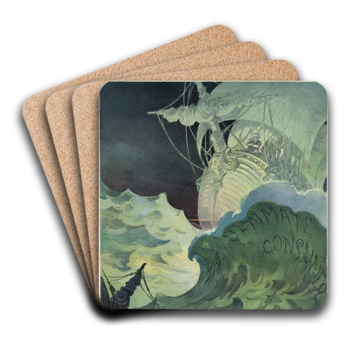The flying dutchman by Udo Keppler Art Drink Coaster set