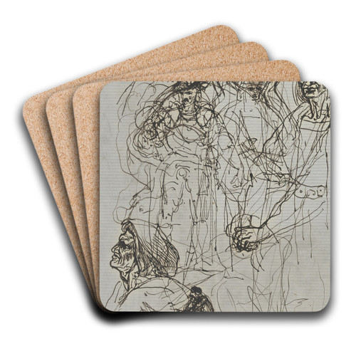 Verschiedene Figuren in historischer Tracht by Victor Mller Art Drink Coaster set