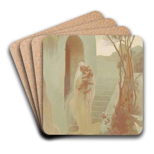 L'Enfant by Guillaume Dubufe Art Drink Coaster set