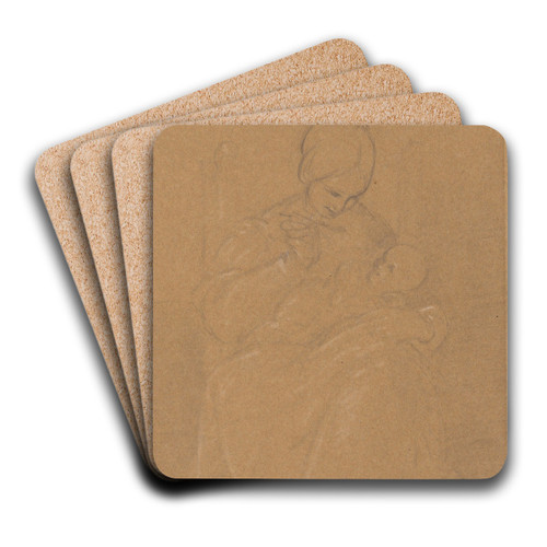 Mother andChild by Robert Walter Weir Art Drink Coaster set
