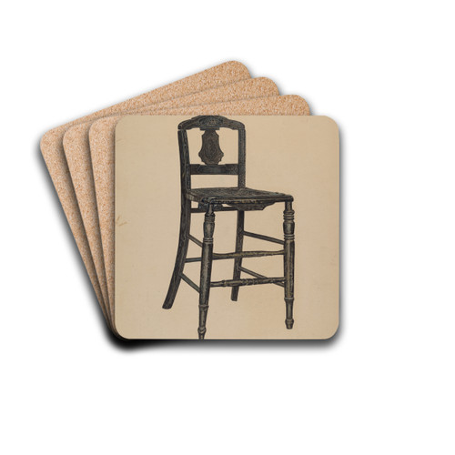 Youth's Chair by Violet Hartenstein Drink Coasters - set of 4