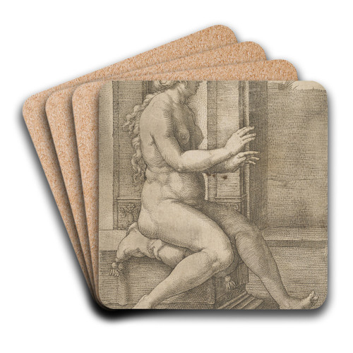 Spes by Lucas Van Leyden Art Drink Coaster set