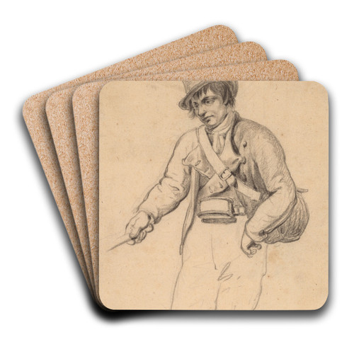 Irish Fisherman by John Wesley Jarvis Art Drink Coaster set