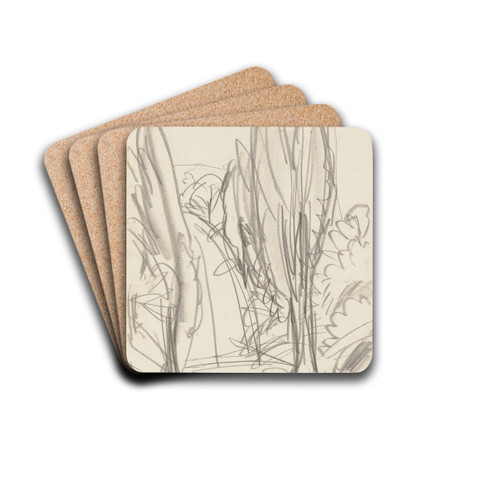 Road in the Taunus by Ernst Ludwig Kirchner Drink Coasters - set of 4