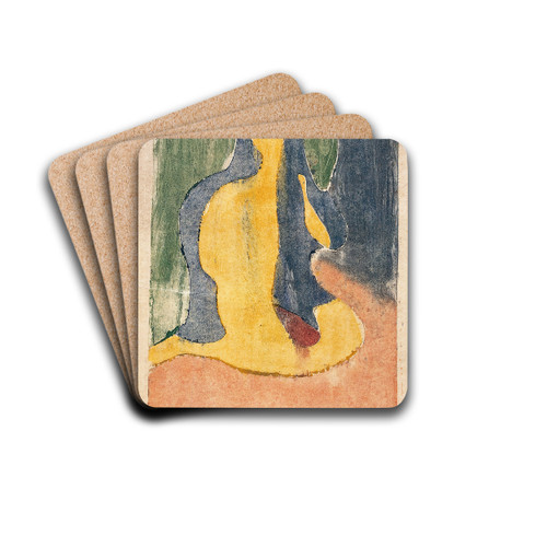 Sittende akt by Edvard Munch Drink Coasters - set of 4