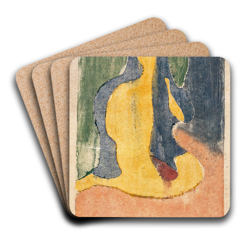 Sittende akt by Edvard Munch Art Drink Coaster set