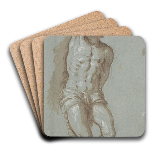 St Sebastian by Jacopo Palma il Giovane Art Drink Coaster set