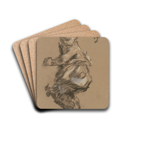 Kleines Kind auf dem Arm der Mutter by Anton Burger Drink Coasters - set of 4 Kleines Kind auf dem Arm der Mutter by Anton Burger Drink Coasters - set of 4