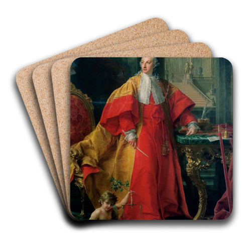 Portrait of Abbondio Rezzonico by Pompeo Batoni Art Drink Coaster set