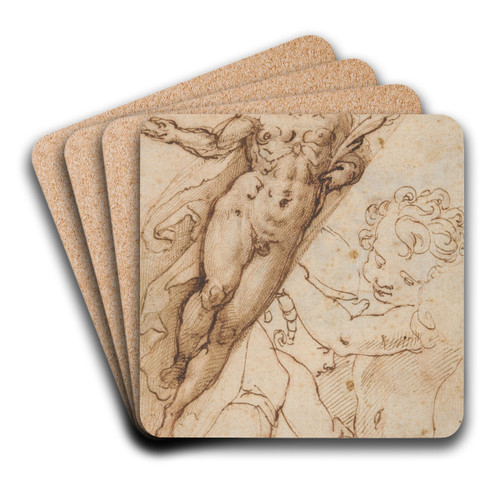 Flying Angel by Alessandro Casolani Art Drink Coaster set