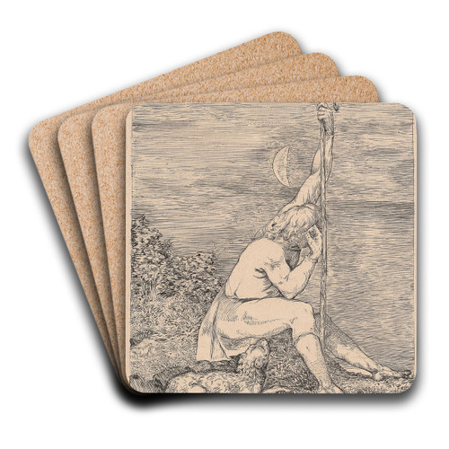 The Shepherd by Welby Sherman Art Drink Coaster set