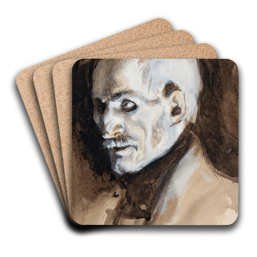Lieutenant Stool by Albert Edelfelt Art Drink Coaster set