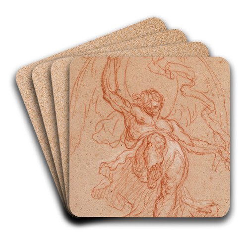 A Floating Angel by Isaac Fuller Art Drink Coaster set A Floating Angel by Isaac Fuller Art Drink Coaster set