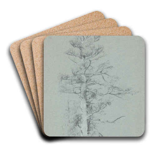 TreeStudy by Jervis McEntee Art Drink Coaster set TreeStudy by Jervis McEntee Art Drink Coaster set