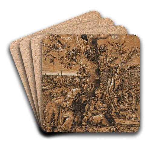 Ruhe auf der Flucht by Lucas Cranach Art Drink Coaster set