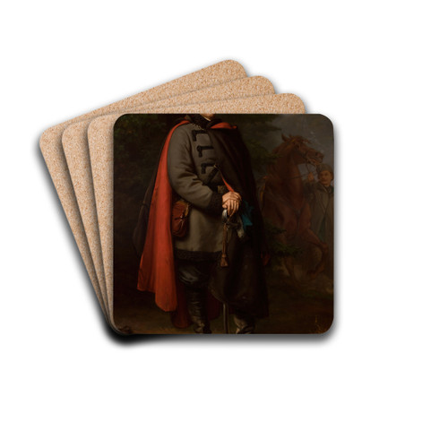 Portrait of Ludwik Mycielski by Jzef Simmler Drink Coasters - set of 4 Portrait of Ludwik Mycielski by Jzef Simmler Drink Coasters - set of 4