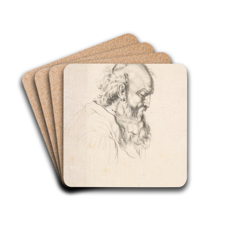 Bearded Man by Christoph Joseph Werner Drink Coasters - set of 4 Bearded Man by Christoph Joseph Werner Drink Coasters - set of 4