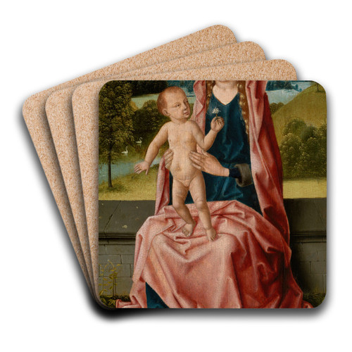 Madonna by Dieric Bouts Art Drink Coaster set