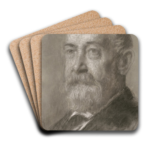 Benjamin Harrison by Eastman Johnson Art Drink Coaster set Benjamin Harrison by Eastman Johnson Art Drink Coaster set