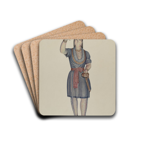 Cigar Store Indian by Michael Riccitelli Drink Coasters - set of 4