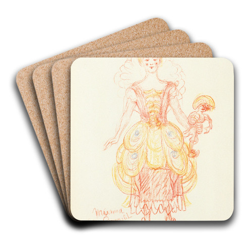 Miamia by James Ensor Art Drink Coaster set