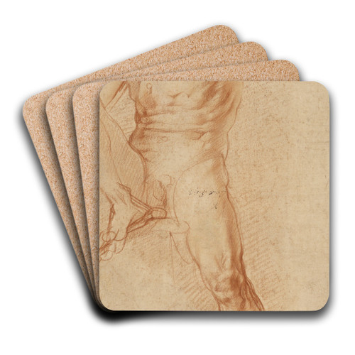 Seated Figure by Pontormo (Jacopo Carucci) Art Drink Coaster set