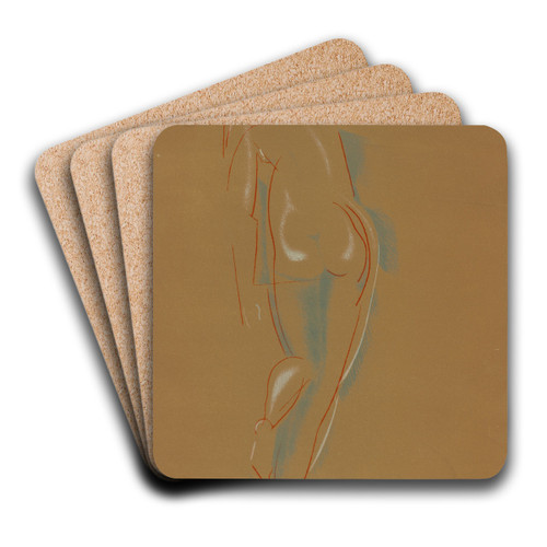 Abstract Nude by After Auguste Rodin Art Drink Coaster set